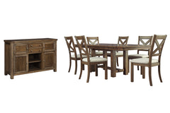 Moriville Dining Table and 6 Chairs with Storage - furniture place usa