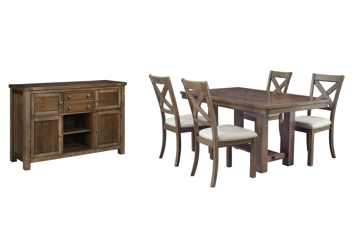 Moriville Dining Table and 4 Chairs with Storage - furniture place usa