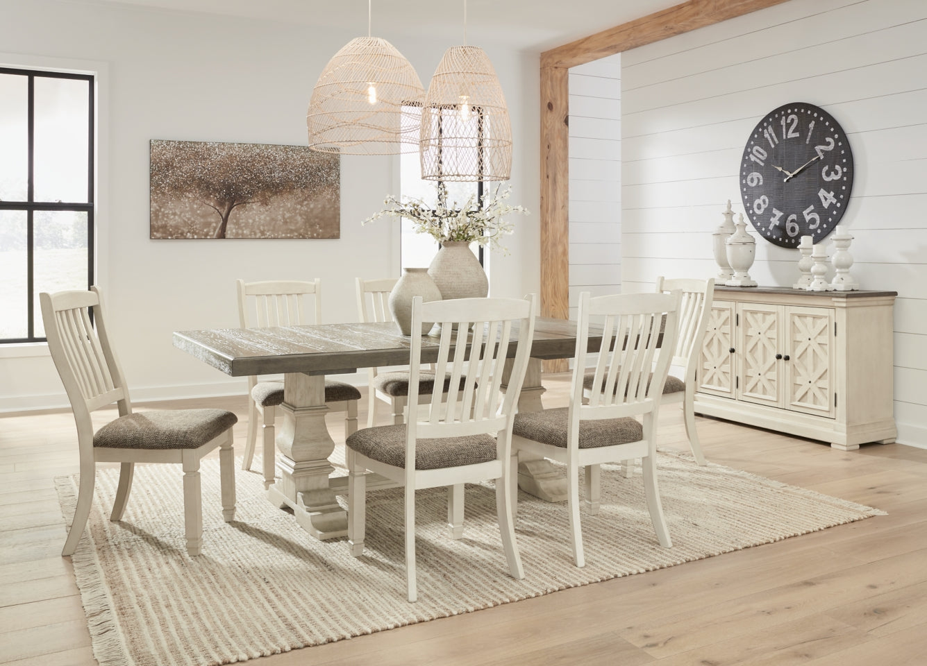 Bolanburg Dining Table and 6 Chairs - PKG013287 - furniture place usa