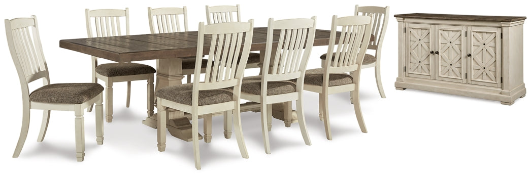 Bolanburg Dining Table and 8 Chairs with Storage - furniture place usa
