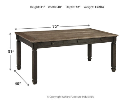 Tyler Creek Dining Table and 4 Chairs and Bench - PKG000213 - furniture place usa