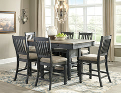 Tyler Creek Counter Height Dining Table and 6 Barstools - furniture place usa