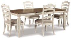 Realyn Dining Table and 4 Chairs - PKG002225 - furniture place usa