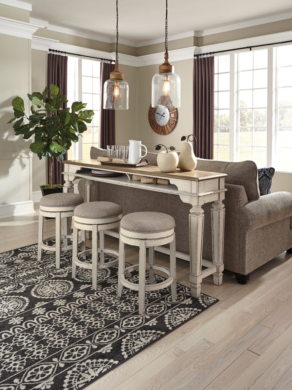 Realyn Counter Height Dining Table and 4 Barstools - PKG014030 - furniture place usa