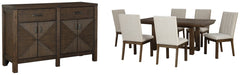 Dellbeck Dining Table and 6 Chairs with Storage - furniture place usa
