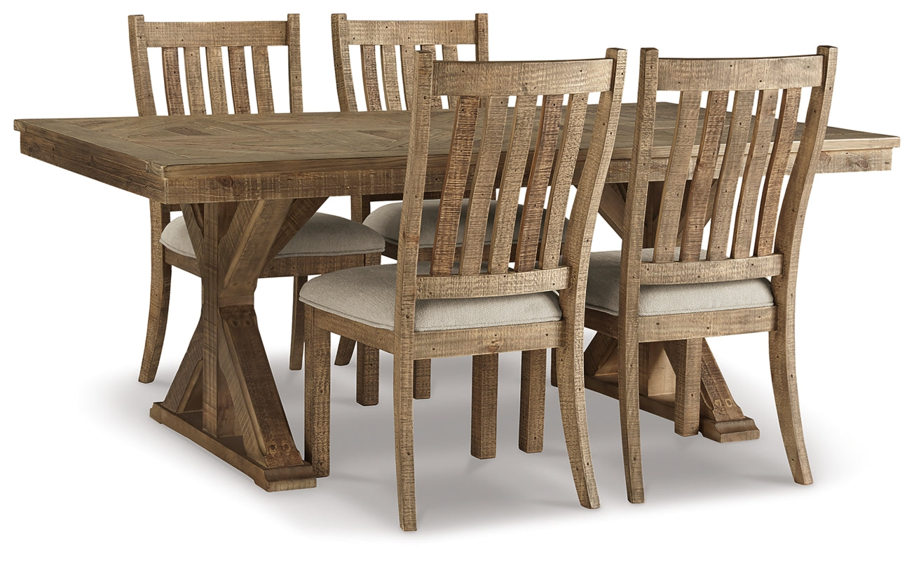 Grindleburg Dining Table and 4 Chairs - PKG011223 - furniture place usa