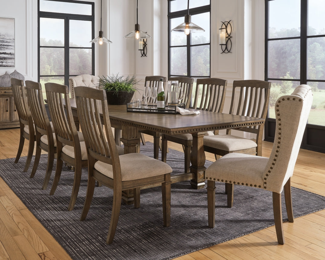 Markenburg Dining Table and 10 Chairs with Storage - PKG014205 - furniture place usa