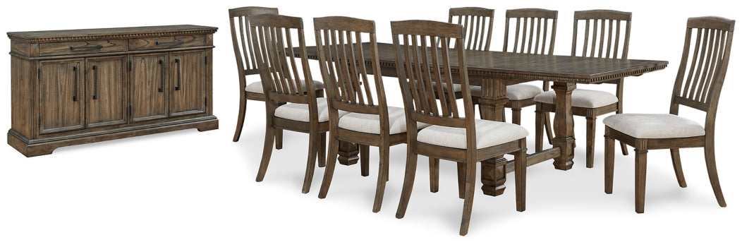 Markenburg Dining Table and 8 Chairs with Storage - PKG014206 - furniture place usa