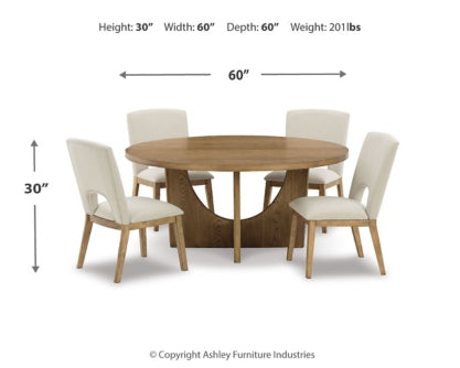 Dakmore Dining Table and 4 Chairs - furniture place usa