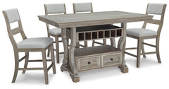 Moreshire Counter Height Dining Table and 4 Barstools - furniture place usa
