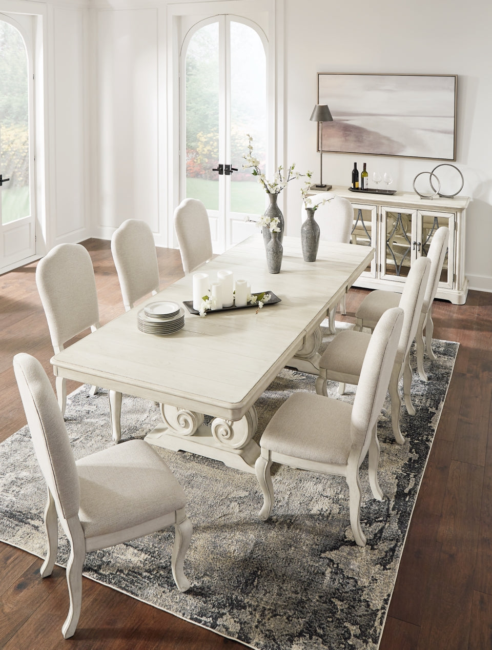 Arlendyne Dining Table and 8 Chairs - furniture place usa