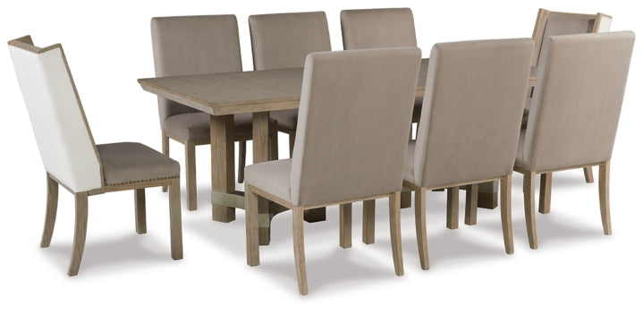Chrestner Dining Table and 8 Chairs - PKG013364 - furniture place usa