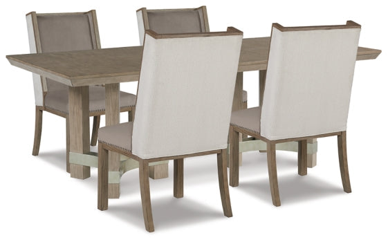 Chrestner Dining Table and 4 Chairs - PKG014003 - furniture place usa