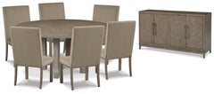 Chrestner Dining Table and 6 Chairs with Storage - furniture place usa