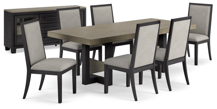 Foyland Dining Table and 6 Chairs with Storage - furniture place usa
