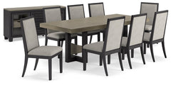 Foyland Dining Table and 8 Chairs with Storage - furniture place usa