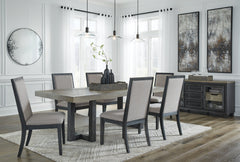 Foyland Dining Table and 6 Chairs with Storage - furniture place usa