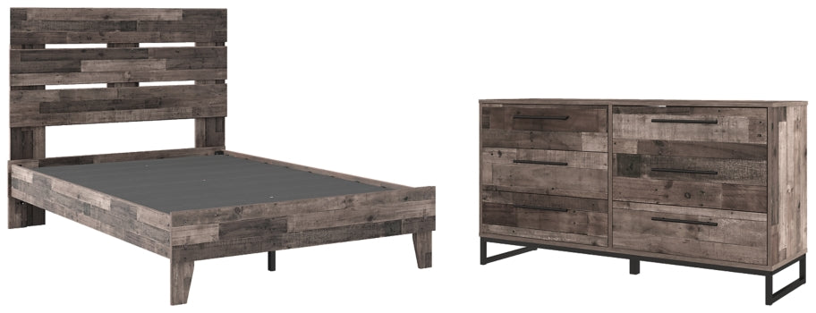 Neilsville Full Platform Bed with Dresser - PKG009109 - furniture place usa