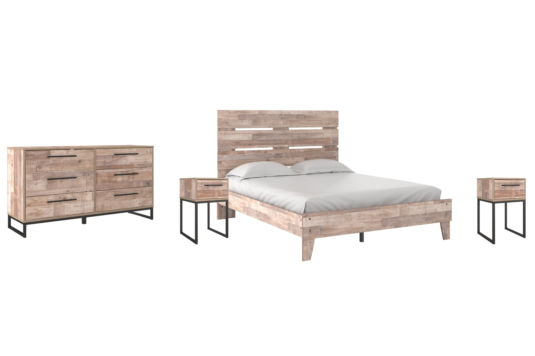 Neilsville Queen Platform Bed with Dresser and 2 Nightstands - PKG009189 - furniture place usa