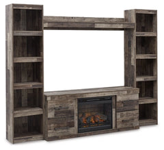 Derekson 4-Piece Entertainment Center with Electric Fireplace - furniture place usa