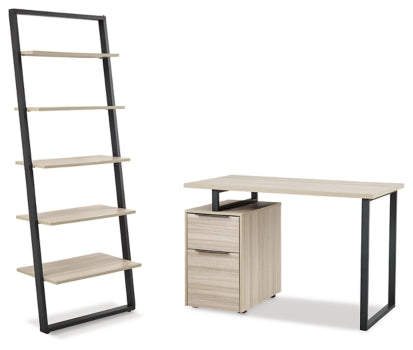 Waylowe Home Office Desk and Storage - PKG010501 - furniture place usa
