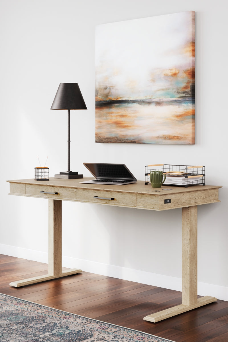 Elmferd 53" Adjustable Height Desk - furniture place usa