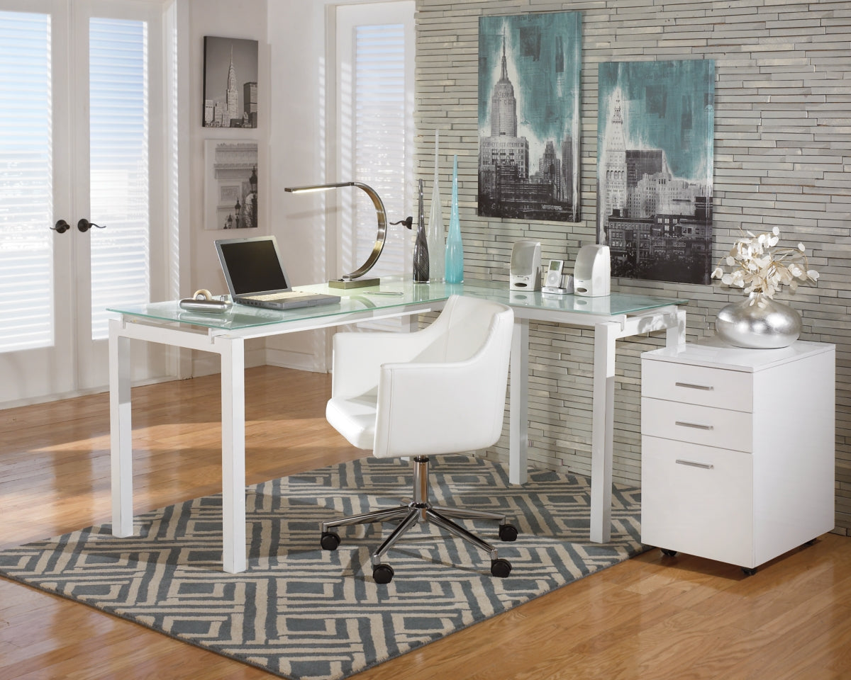 Baraga Home Office L-Desk - furniture place usa