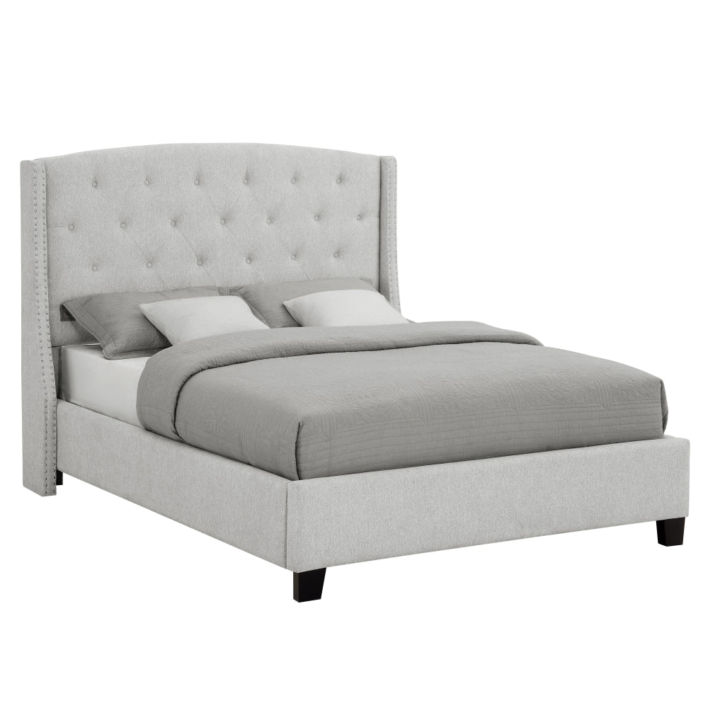 EVA QUEEN HEADBOARD/FOOTBOARD-DOVE, EVA /QUEEN RAIL -GREY - furniture place usa