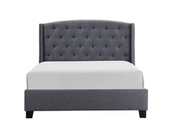 EVA QUEEN HEADBOARD/FOOTBOARD -GREY, EVA /QUEEN RAIL -IVORY - furniture place usa