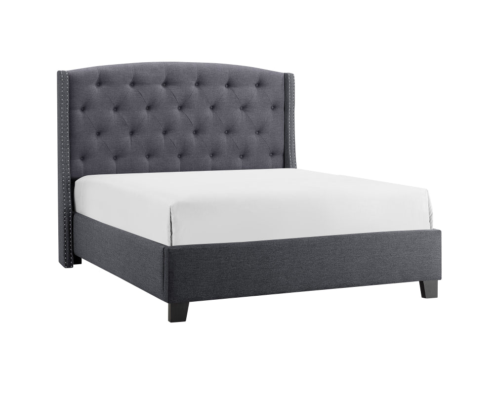 EVA QUEEN HEADBOARD/FOOTBOARD -GREY, EVA /QUEEN RAIL -GREY - furniture place usa