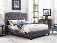 EVA QUEEN HEADBOARD/FOOTBOARD -GREY, EVA /QUEEN RAIL -IVORY - furniture place usa