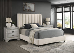 AGNES KING/QUEEN BOUCLE RAIL WHITE, AGNES KING BOUCLE HB/FB CHARCOAL, AGNES KING/ BOUCLE RAIL CHARCO - furniture place usa