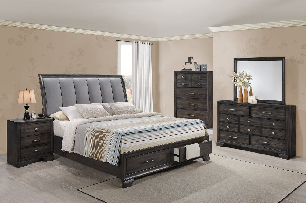 JAYMES KING STORAGE BED HB, JAYMES K STORAGE FOOTBOARD/DRAWER, JAYMES KING/ STORAGE BED RAIL - furniture place usa