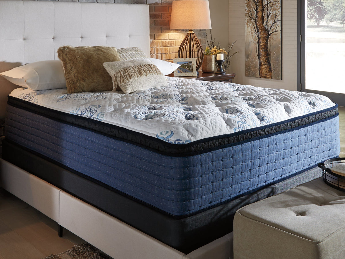 Mt Dana Euro Top Queen Mattress with Better than a Boxspring Queen Foundation - furniture place usa