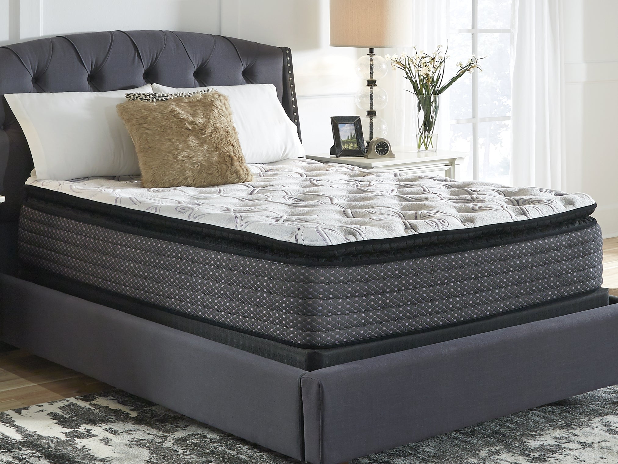 Limited Edition Pillowtop Queen Mattress with Better than a Boxspring Queen Foundation - furniture place usa
