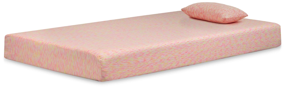 iKidz Pink Twin Mattress and Pillow - furniture place usa