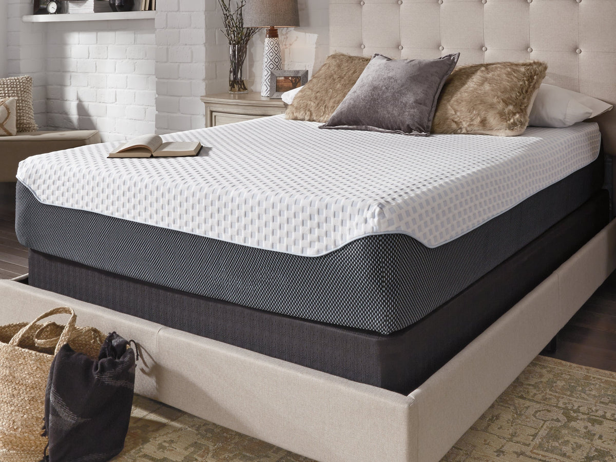 12 Inch Chime Elite California King Memory Foam Mattress in a box with Head-Foot Model Best California King Adjustable Base - furniture place usa