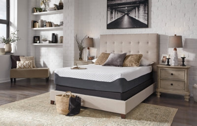 12 Inch Chime Elite Queen Memory Foam Mattress in a box with Better than a Boxspring Queen Foundation - furniture place usa