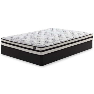 8 Inch Chime Innerspring Queen Mattress in a Box with Adjustable Head Queen Base - furniture place usa