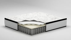 Chime 12 Inch Hybrid King Mattress in a Box with Head-Foot Model-Good King Adjustable Base - furniture place usa