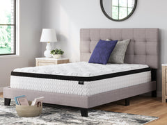 Chime 12 Inch Hybrid Queen Mattress in a Box with Head-Foot Model-Good Queen Adjustable Base - furniture place usa