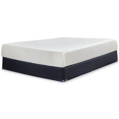 10 Inch Chime Memory Foam Queen Mattress in a Box with Adjustable Head Queen Base - furniture place usa