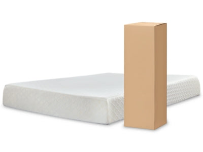 10 Inch Chime Memory Foam King Mattress in a Box with Head-Foot Model Better King Adjustable Base - furniture place usa