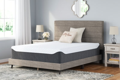 14 Inch Chime Elite Queen Memory Foam Mattress in a Box with Head-Foot Model-Good Queen Adjustable Base