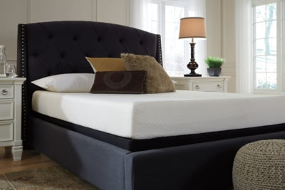 Chime 8 Inch Memory Foam Queen Mattress in a Box with Better than a Boxspring Queen Foundation - furniture place usa