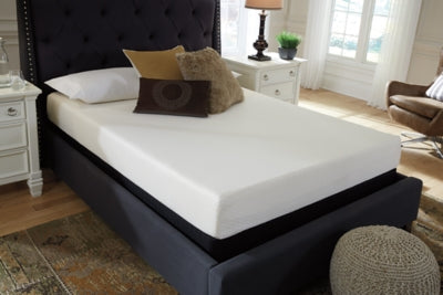 Chime 8 Inch Memory Foam Queen Mattress in a Box with Head-Foot Model Best Queen Adjustable Base - furniture place usa
