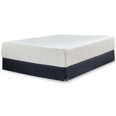 Chime 12 Inch Memory Foam Queen Mattress in a Box with Head-Foot Model Better Queen Adjustable Base - furniture place usa