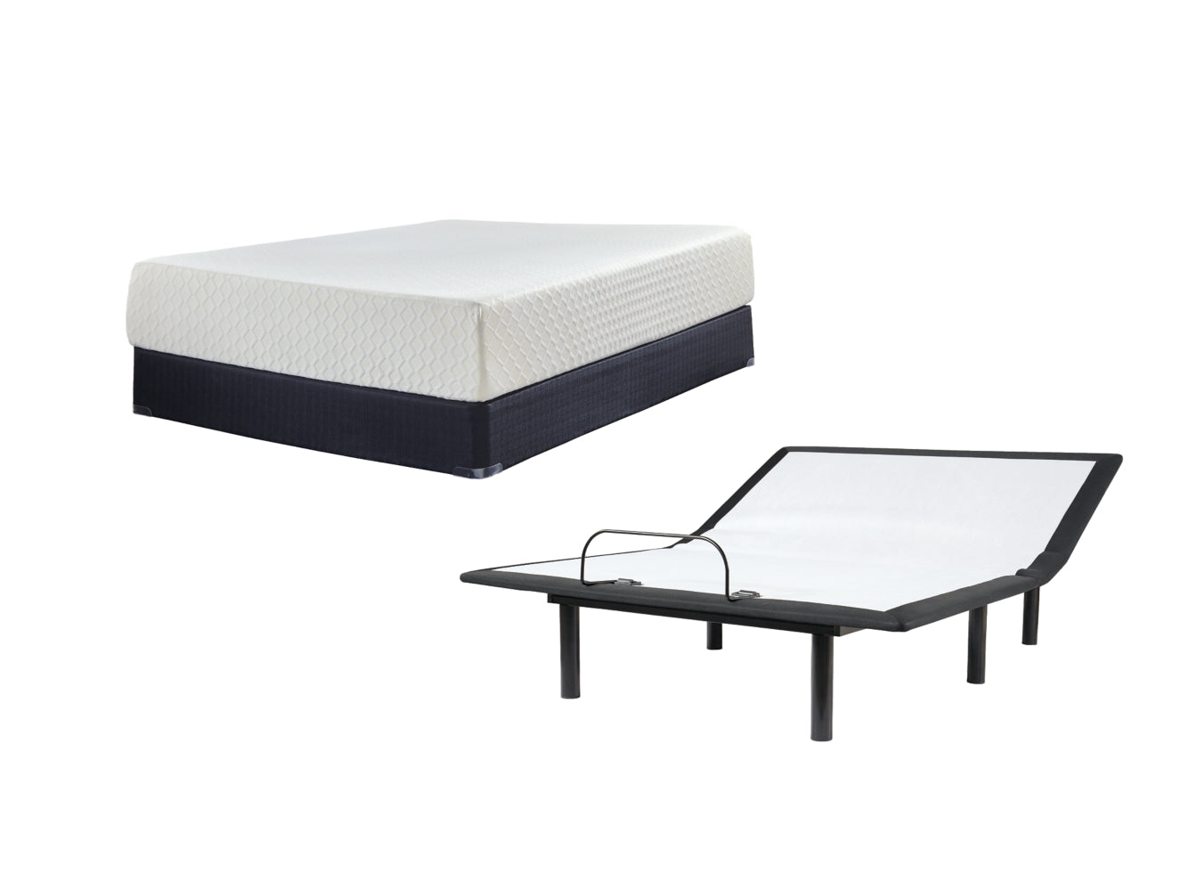 Chime 12 Inch Memory Foam Mattress with Adjustable Base - PKG010404 - furniture place usa