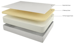 Chime 12 Inch Memory Foam King Mattress in a Box with Head-Foot Model-Good King Adjustable Base - furniture place usa
