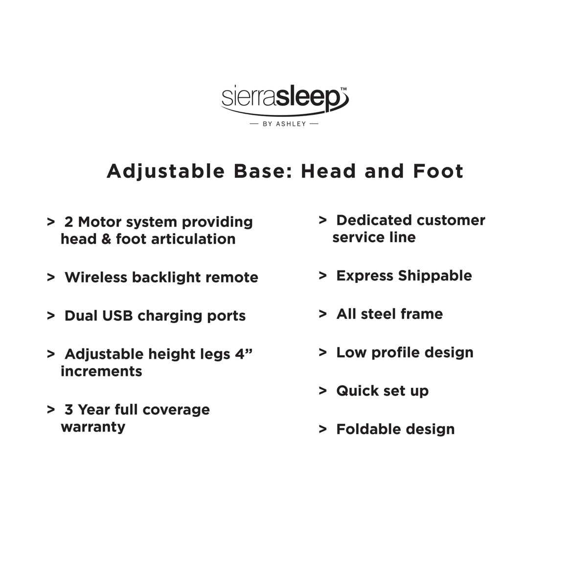 Head-Foot Model-Good Queen Adjustable Base - furniture place usa